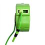 Dévidoir mural enrouleur automatique pivotant 180° tuyau 15 + 1,5 m avec lance arrosage support mural intégré vert