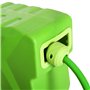 Dévidoir mural enrouleur automatique pivotant 180° tuyau 15 + 1,5 m avec lance arrosage support mural intégré vert