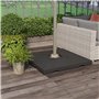 Outsunny Lot de 4 Pied de Parasol Poids de lestage carré pour parasols déportés dim. par Dalle 51L x 51l x 12H cm polyéthylène -