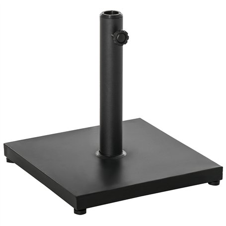 Outsunny Pied de Parasol Base de lestage Parasol carré dim. 40L x 40I x 43H cm Poids Net 13 Kg Ciment métal Noir