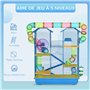PawHut Cage pour Hamster Souris Petit Animaux Rongeur avec Tunnel Mangeoire Roue Jouet 47 x 30 x 59 cm Bleu