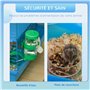 PawHut Cage pour Hamster Souris Petit Animaux Rongeur avec Tunnel Mangeoire Roue Jouet 47 x 30 x 59 cm Bleu