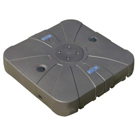 Outsunny Pied de parasol déporté base de lestage parasol déporté dim. 88L x 88l x 19H cm HDPE café
