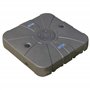 Outsunny Pied de parasol déporté base de lestage parasol déporté dim. 88L x 88l x 19H cm HDPE café