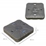 Outsunny Pied de parasol déporté base de lestage parasol déporté dim. 88L x 88l x 19H cm HDPE café