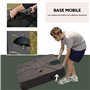 Outsunny Pied de parasol déporté base de lestage parasol déporté dim. 88L x 88l x 19H cm HDPE café