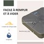 Outsunny Pied de parasol déporté base de lestage parasol déporté dim. 88L x 88l x 19H cm HDPE café