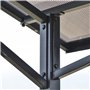 Outsunny Pavillon Jardin 2,5 x 1,5 m - abri Barbecue - 2 étagères - Toit de Barbecue - métal Noir Toit Polycarbonate