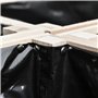 Outsunny Jardinières sur Pieds carrés potagers - Lot de 4 jardinières sur Pied modulables - dim. 50L x 30l x 60H cm - Inserts d'