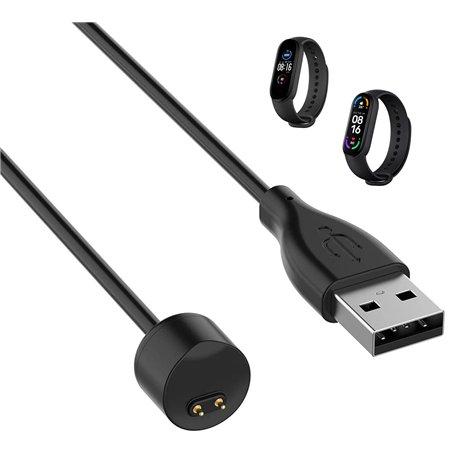 PHONILLICO Chargeur Compatible avec Xiaomi Mi Band 5-6 et 7 - Cable USB Remplacement Adaptateur Charge Montre