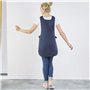 Hurry Jump Tablier Chasuble Blouse chasuble Coloris Marine Encolure Carrée Taille coté reglable par pression