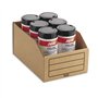 EMBALLAGE Paquet de 50 bacs … bec de stockage en carton brun - Dimensions : L20
