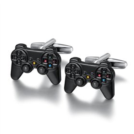 BOBIJOO Jewelry - Paire Boutons de Manchette Vintage Manettes Jeu Vidéo Résine Accessoire Homme