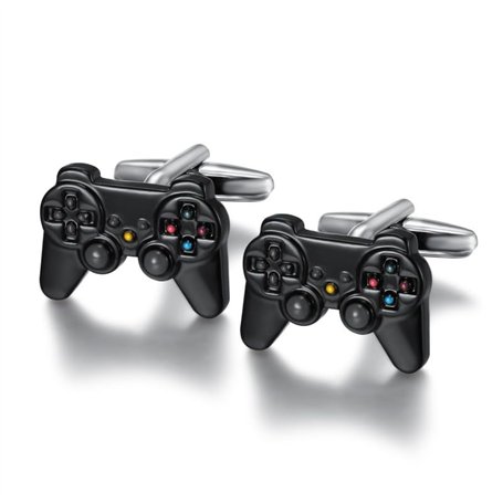 BOBIJOO Jewelry - Paire Boutons de Manchette Vintage Manettes Jeu Vidéo Résine Accessoire Homme