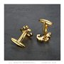 BOBIJOO JEWELRY - Paire de Boutons de Manchette Ancre Marine Mouillage Espérance Or Doré Plaqué