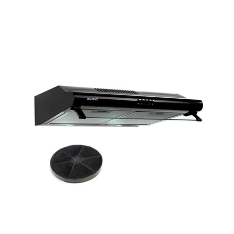 BELDEKO - Hotte Casquette/Visière 60 cm NOIR 210 m3/h - 100 Watts - Filtre inclus