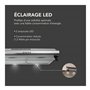 BELDEKO - Hotte Casquette/Visière 60 cm INOX 240 m3/h 2 Filtres à charbon