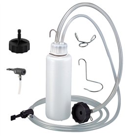 Purgeur de Frein et d'embrayage (capacité : 500ml) Compatible avec Les systèmes ABS - avec Tuyau de raccordement à la vis de Pur