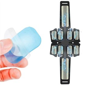 Massforce Gels Pad - 14 pcs feuilles de gel pour ceinture abdominale EMS- Gel pour Ceinture Abdominale Electrostimulation Muscul