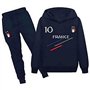 JHK Jogging survêtement de Football France 2 étoiles Enfant - Bleu - 9/10 Ans
