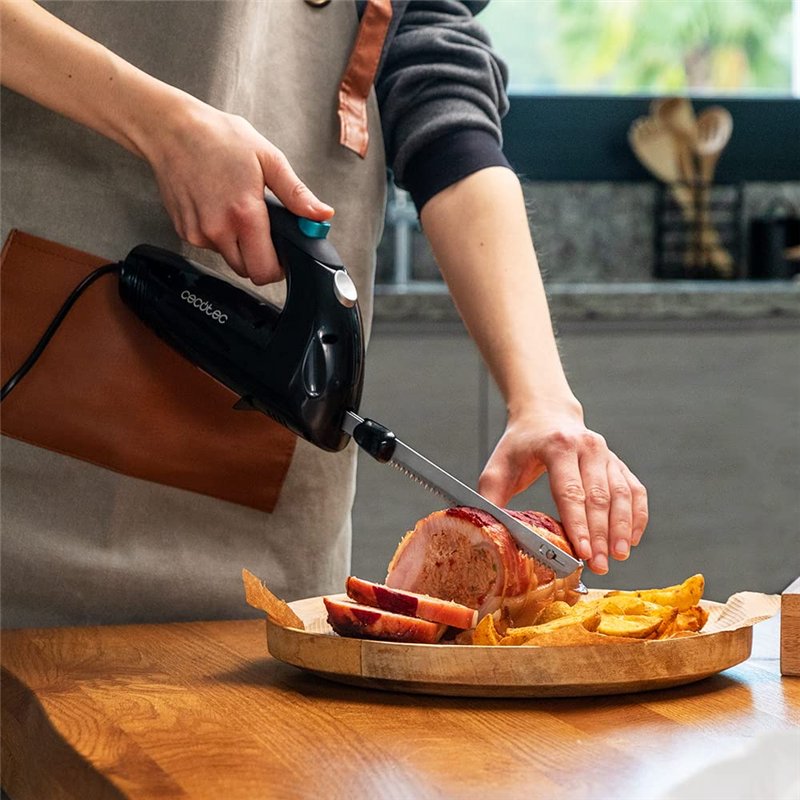 Image secondaire de Cecotec Couteaux électriques Cut-Eat 1800 Black. 150 W, 3 lames en acier inoxydable, lavable au lave-vaisselle, silencieux, faib