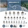 HASKYY 21PCS I 8-36 I Ensemble Jeu de douilles multiple I Tournevis 12 pans embouts de cle a douille 1/2" I acier CRV
