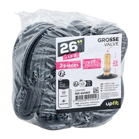 RAYMOND - Chambre à air 26 Pouces pour vélo (VTT Adulte) - Lot de 2 - Grosse Valve - Dimensions Chambre à air 1.5/2 - Cette Cham