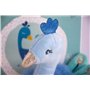 Doudou et Compagnie - Peluche Paon - 15cm - Bleu - Minizoo - DC3526
