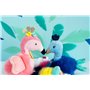 Doudou et Compagnie - Peluche Paon - 15cm - Bleu - Minizoo - DC3526