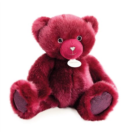 Doudou et Compagnie - Ours En Peluche Paillettes - 30 cm - Bois de Rose - Ours Collection - DC3568