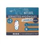 PHARMA'PROTECT- Lot de 2 Serviettes Hygiéniques Lavables - Pour Flux Abondants - Taille Nuit - 100% Coton Ultra Doux - Anti-Fuit
