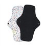PHARMA'PROTECT- Lot de 2 Serviettes Hygiéniques Lavables - Pour Flux Abondants - Taille Nuit - 100% Coton Ultra Doux - Anti-Fuit