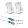 Pack de 2 x CPL LEA Networks NetSocket1800 (1800 Mbps) Ethernet Gigabit avec Prise gigogne filtrée