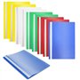 Waytex 931340 Chemises à lamelles A4 Lot de 10 Chemises de Présentation en polypropylène Couverture transparente 5 Couleurs asso
