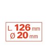 WERKA PRO Kit axe de Roue avec écrous -flasques ø20mm, Gris
