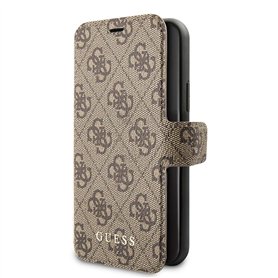 Guess GUFLBKSN614GB Collection 4G Coque pour iPhone 11 Marron