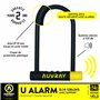 AUVRAY - Antivol vélo avec alarme - U ALARME 128X245 D.14-3 CLES - Résistance exceptionnelle - Coque de protection en plastique 