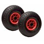 LOT de 2 x roue gonflable diable 260 x 85 (3.00-4) alésage 20 mm roulement à rouleaux