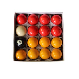 JT2D Set de 16 Boules de Billard Anglais en résine 2" (50