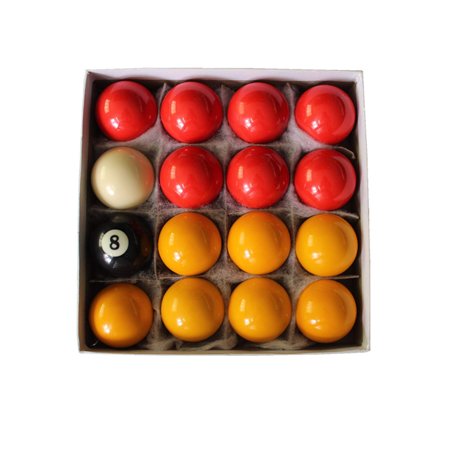 JT2D Set de 16 Boules de Billard Anglais en résine 2" (50