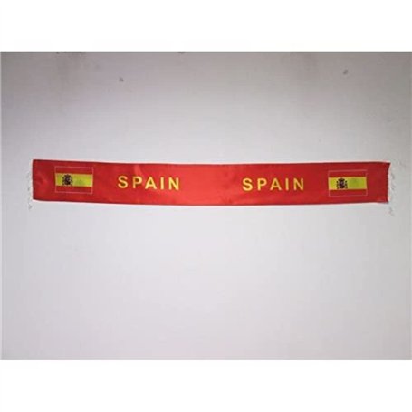 AZ FLAG - Echarpe de Supporter Espagne - 100 cm - Echarpe Drapeau Espagnol en Satin