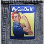 Patche Écusson Féministe We Can Do It Slogan Patch Imprimé Militant Thermocollant