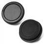 X2 EOS BO Cache Bouchon BOITIER + Arrière pour Objectif Monture Canon EOS EF EF-S Compatible Tous DSLR Canon - ADAPTOUT Marque F