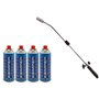 Desherbeur thermique piezo Chalumeau gaz + 4 Recharges gaz KEMPER