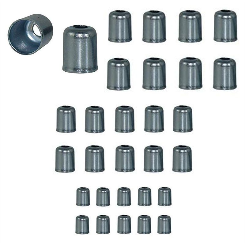 30x EMBOUT GAINE CABLE MOTO CYCLOMOTEUR VELO 5.5MM 6MM 7MM ACIER UNIVERSEL MOTOCULTURE BRICOLAGE