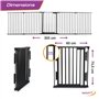 FACILITYS - Barrière de Sécurité Enfant - Grille Protection Cheminée Enfant Pliable - Grand Format en Métal de 300 cm - 1 Porte 