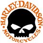 Stickers rétro réfléchissant pour Casque de Moto Harley Davidson Skull Orange
