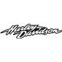 Stickers rétro réfléchissant pour Casque de Moto Harley Davidson Pack Complet Ailes Black (4 Stickers)