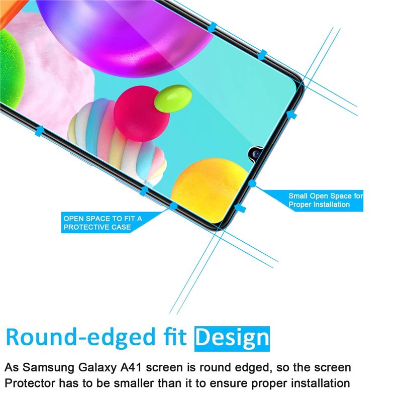 Image secondaire de NEW'C Lot de 2, Verre Trempé pour Samsung Galaxy A41, Film Protection écran -sans Bulles d'air -Ultra Résistant (0,33mm HD Ultra