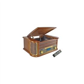 INOVALLEY RETRO29-E Chaîne Hifi vinyle style rétro Bluetooth - Lecteur CD/K7 Audio/FM/USB